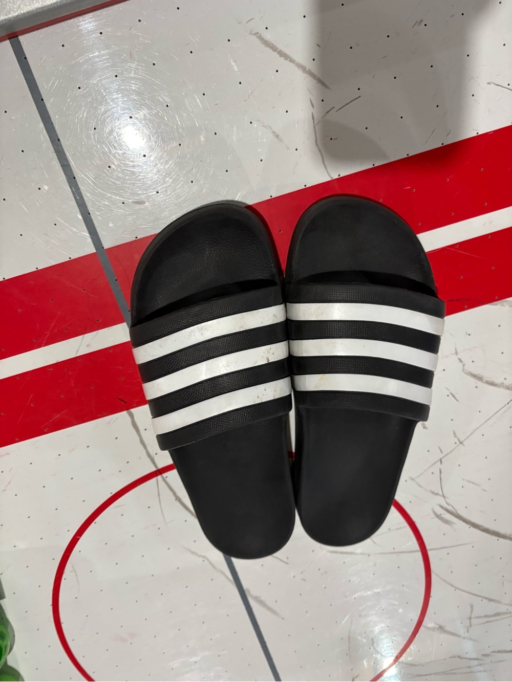 adidas Black and White Adilette Slide Sandals